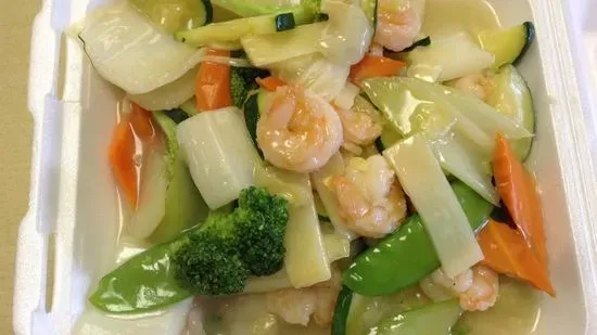 C19. Shrimp with Mixed Vegetables (Combo Platter)