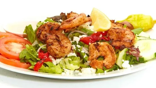 GREEK SALAD w/ GRILLED SHRIMP