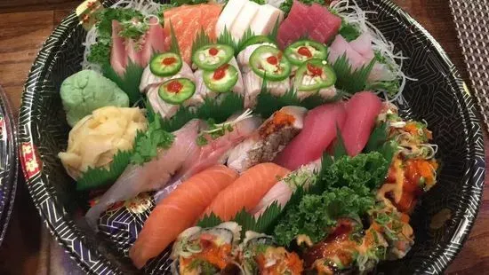 Sushi and sashimi party for 3