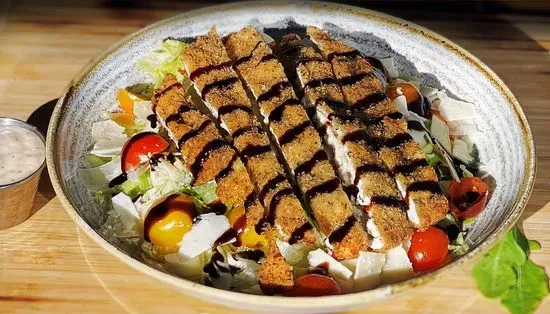Parmesan Crusted Chicken Chopped Salad
