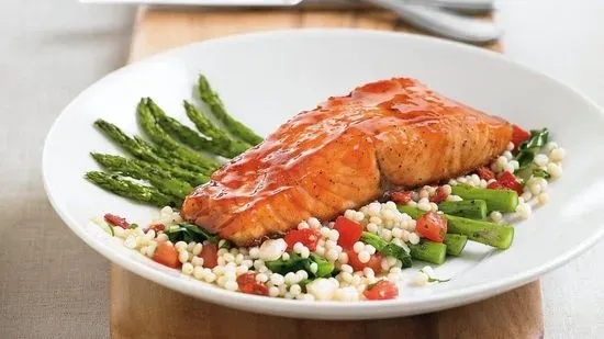 Enlightened Cherry Chipotle Glazed Salmon*