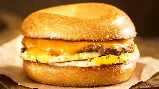 NEW! Pork Sausage & Cheddar Egg Sandwich