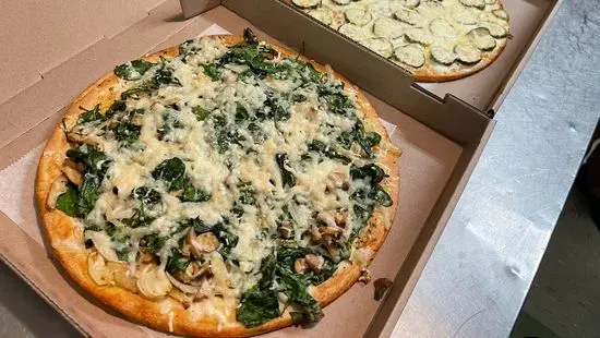 Baked Spinach Pizza