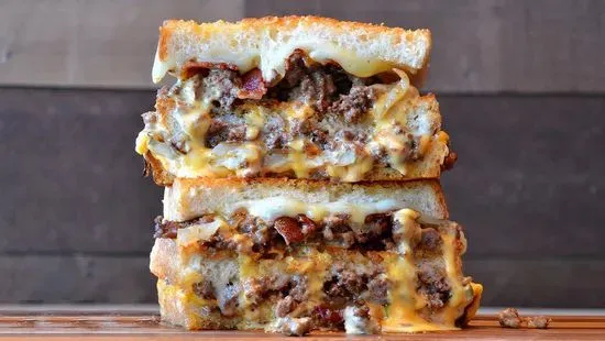 Double Bacon Burger Grilled Cheese