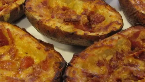 Bacon & Cheddar Stuffed Potato Skins