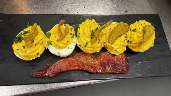 Deviled Eggs & Candied Bacon