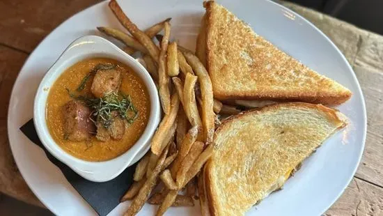 Short Rib Grilled Cheese & Tomato Bisque