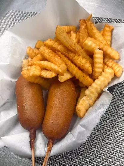 Corn Dog (2) (w/side)