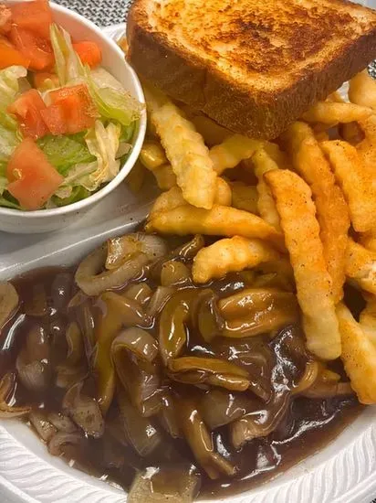 Hamburger Steak Dinner (w/salad)