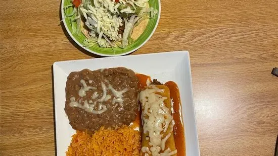 H. One Beef Enchilada and One Beef Tostada