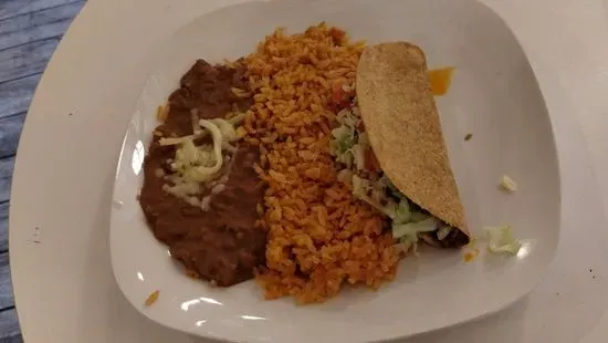 M Taco, rice and beans