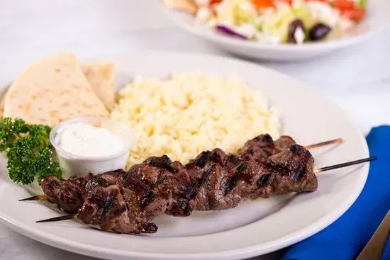 Steak Souvlaki Platter