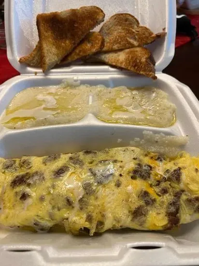 Bacon or Sausage with Cheese