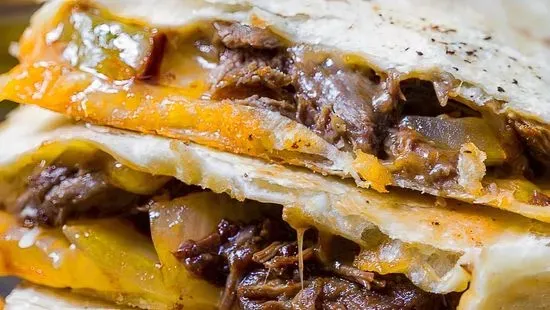 One Shredded Chicken or Ground Beef Quesadilla