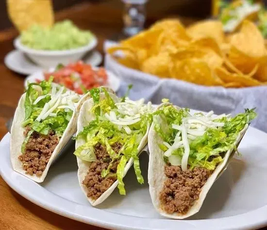 Ground Beef Tacos 3 for $7