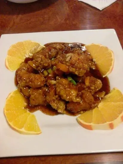 Beef or Chicken with orange peel 