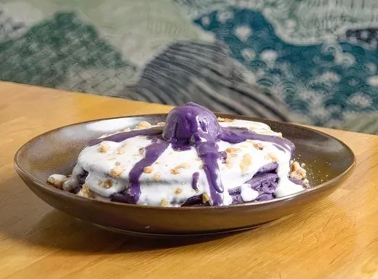 Ube Coconut Mochi Pancakes