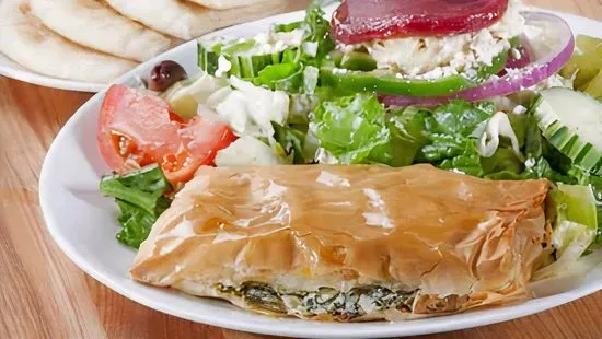 Spinach Pie with Greek Salad