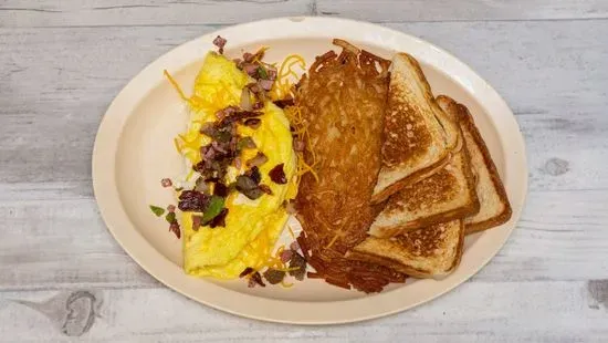 Western Omelet w/ hash & toast