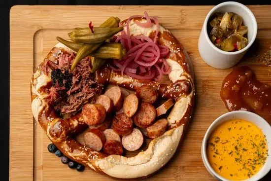 Smoked Pretzel Charcuterie Board