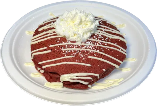 Red Velvet Cheesecake Pancakes