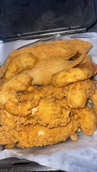 Fish (3 Pcs), Shrimp (3 Pcs), & Chicken Strips (3 Pcs)