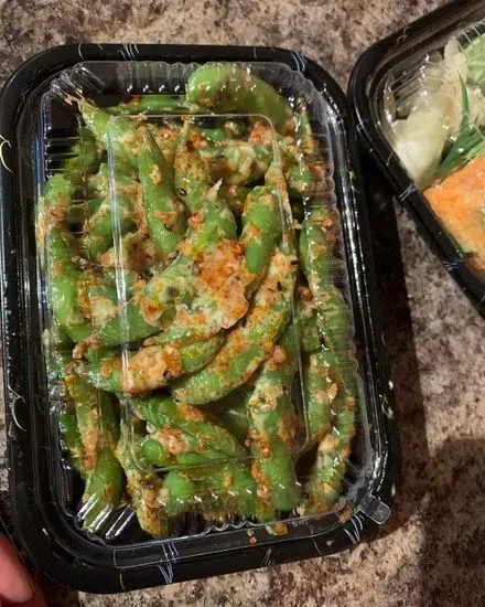 Spicy Edamame (app) (Contain mayo and sesame )