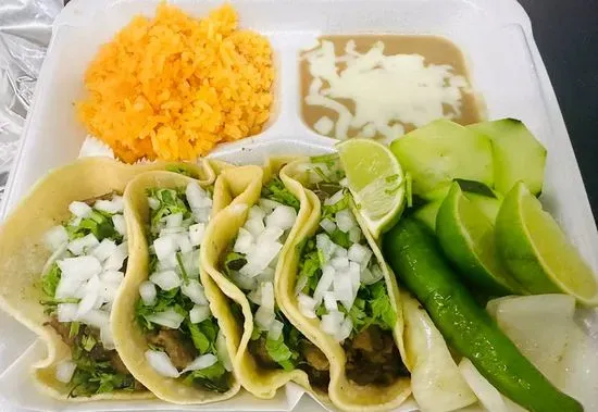 Special 4tacos/rice&beans 