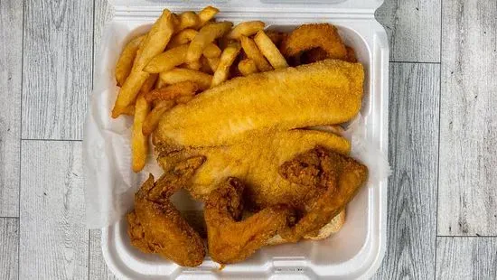 #6) 1 Tilapia and 3 Wings