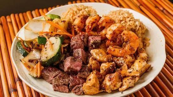 Hibachi Steak, Chicken, & Shrimp