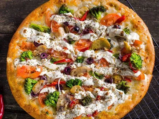 White Vegetarian Pizza