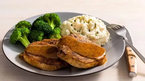 Caramel Mustard Glazed Pork Chops