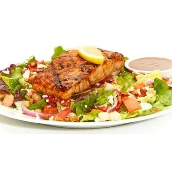 Mediterranean Salad w/ Grilled Salmon