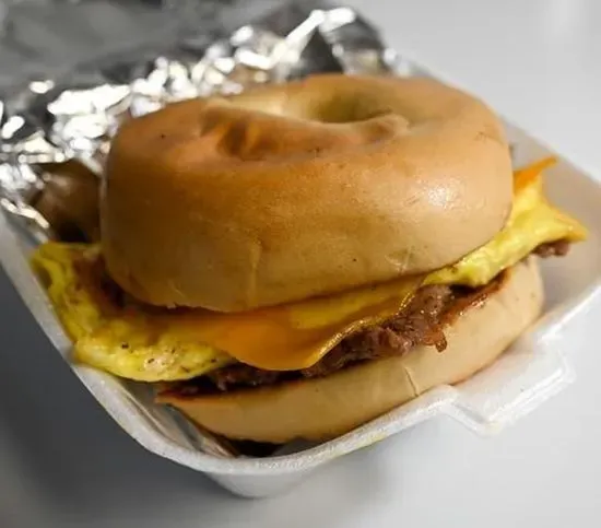 Steak, Egg, & Cheese Bagel