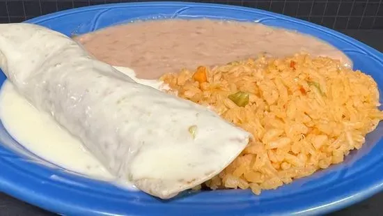 2.- Burrito, Rice And Beans