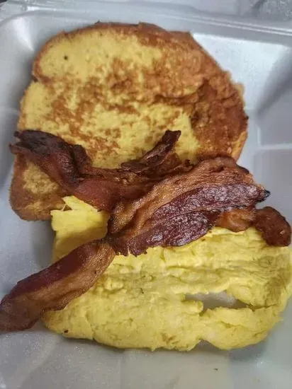 3. 2 French Toasts , 1 Egg, & Meat Choice