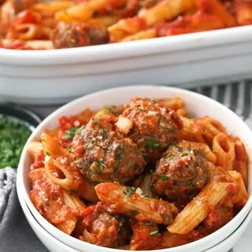 Baked Ziti W/Meat Balls