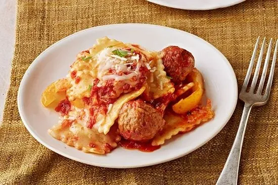 Cheese Ravioli W/Meat Balls
