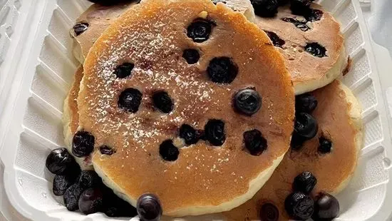 Blueberry Whipped Cream Pancakes