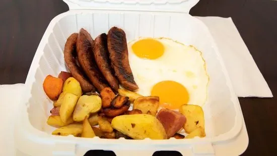 Chicken Mango Sausage & Eggs