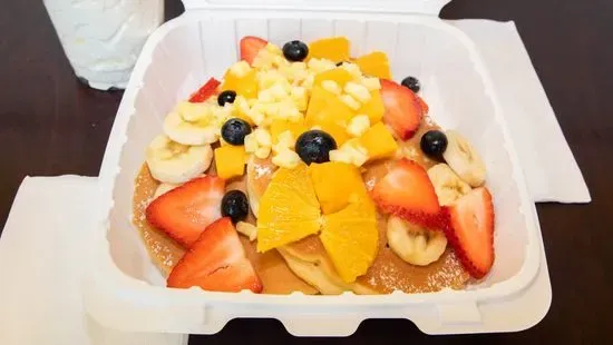 Fresh Fruit Rainbow Pancakes