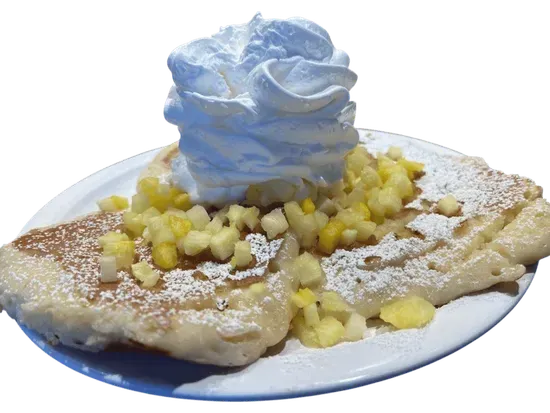 Fresh Pineapple Whipped Cream Pancakes