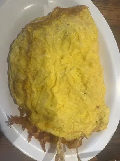 Potato, Bacon & Cheese Omelet