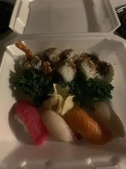 E. Tempura Shrimp Roll & 4pc Nigiri