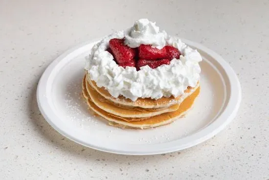 Strawberry Whip Cream Pancakes