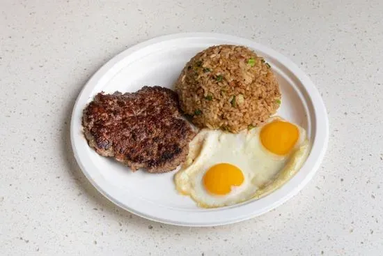 Hamburger Patty & Eggs