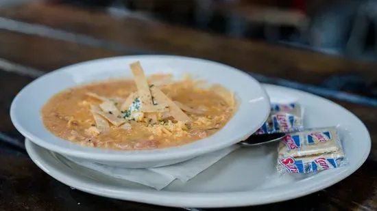 Cheesy Chicken Tortilla Bowl of Soup