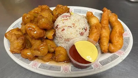 4. Pork Fried Rice, Fried Shrimp, Sweet & Sour Pork