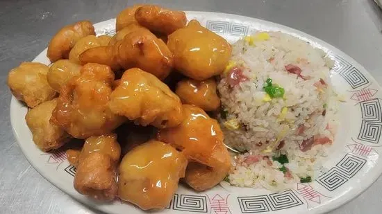 7. Fried Rice, Sweet & Sour Pork