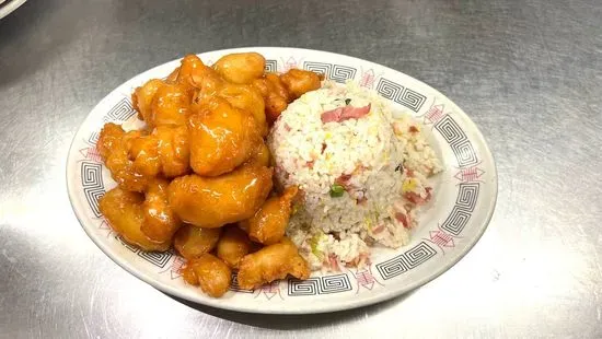 6. Fried Rice, Sweet & Sour Chicken